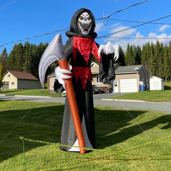 12 ft Grim Reaper Halloween Blow Up Inflatable Decoration with LED Light - Picture 1 of 12